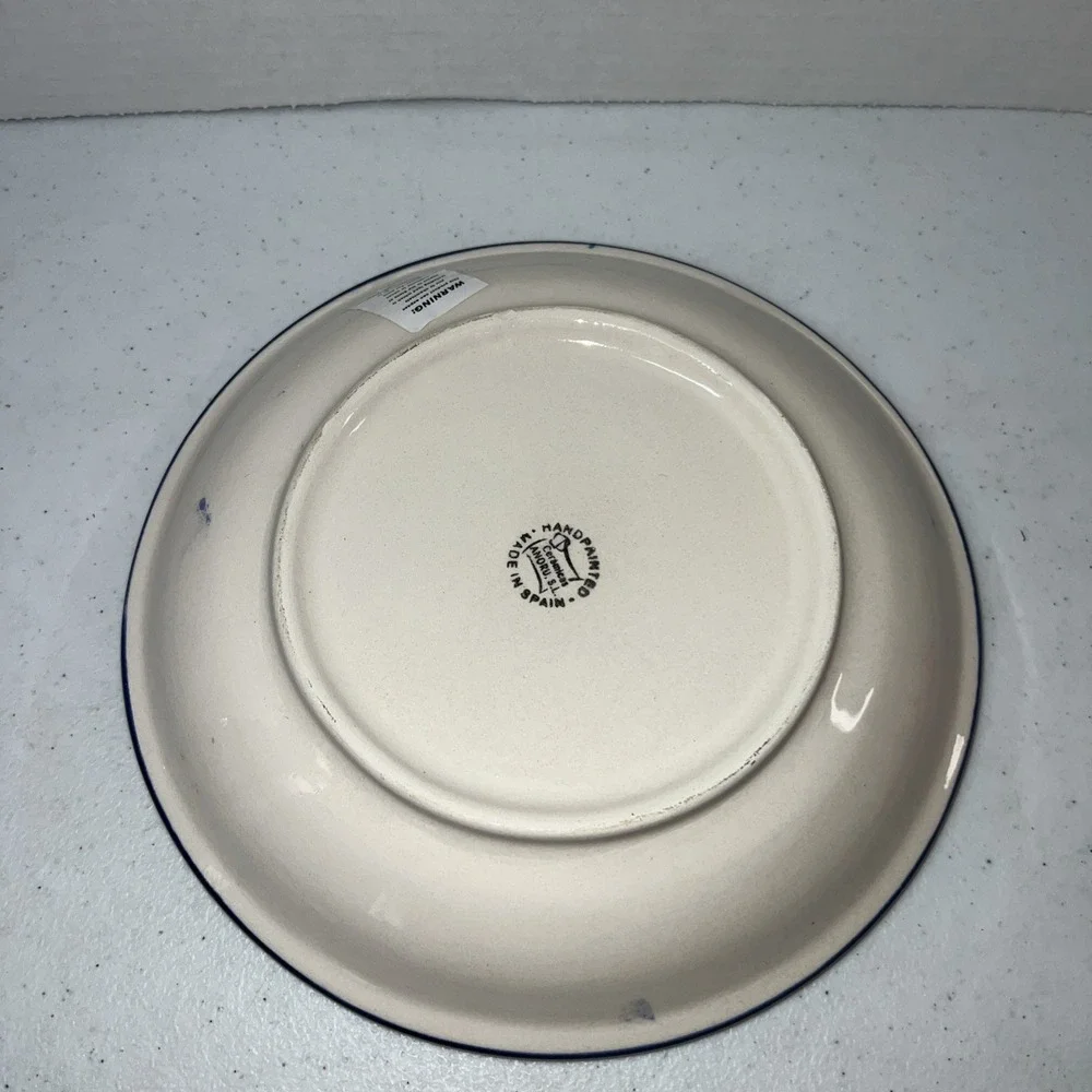 Hand Painted, Divided Ceramic Serving Bowl from Spanish Ceramicas Anoru SL